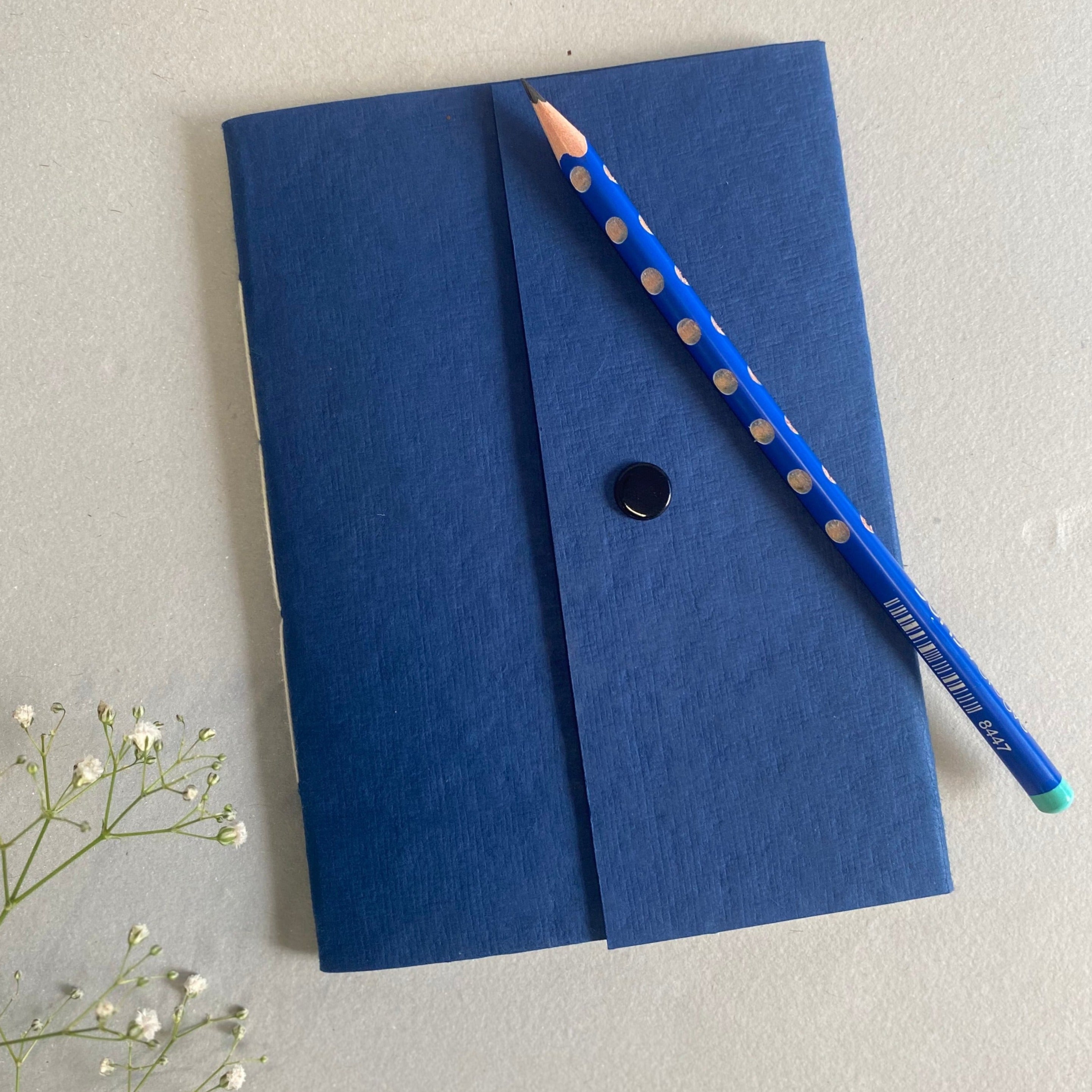 Handmade Button Notebook | Solid Color Journal | Button Notebook| Ruled ...